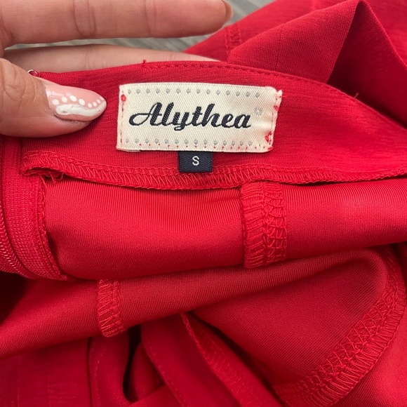 Alythea Bandage Red Mini Dress - Picture 6 of 10